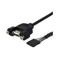 StarTech STARTECH.COM 90cm USB 2.0 Blendenmontage Kabel - USA A auf 5 pin Mainboard Pfostenstecker Buchse - Bu/Bu