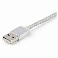 StarTech STARTECH.COM USB Lightning Kabel - USB-C Micro-B Laddekabel - 1m - geflochten - Silber - USB auf Lightning Kabel - USB zu USB C – Ansicht 2