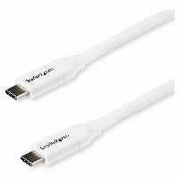 StarTech STARTECH.COM USB-C auf USB-C Kabel mit 5A Power Delivery - St/St - Weiss - 2m - USB 2.0 - USB-IF zertifiziert - USB Typ C Kabel – Ansicht 2