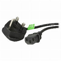 StarTech STARTECH.COM 6ft 1,8m UK Computer Power Cable 18AWG BS 1363 to C13 10A 250V Black Replacement AC Power Cord Kettle Lead / UK