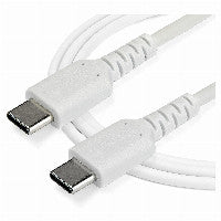 StarTech STARTECH.COM RUSB2CC1MW USB-C Kabel 1m hochwertiges USB 2.0 Typ-C Datenbertragungs und Ladekabel St/St Weiss – Ansicht 4