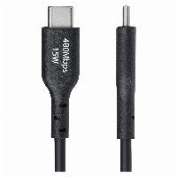 StarTech STARTECH.COM 1m USB-A auf USB-C Ladekabel USB-A auf Typ-C Schnellladekabel 3A USB 2.0 Datenubertragung Schwarz – Ansicht 3