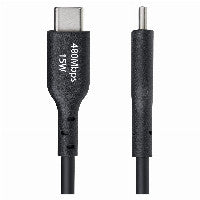 StarTech STARTECH.COM 30cm USB-A auf USB-C Ladekabel Laden & Synchronisieren 3A USB 2.0 TPE-Mantel Schwarzes USB Schnellladekabel – Ansicht 5