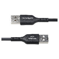 StarTech STARTECH.COM 30cm USB-A auf USB-C Ladekabel Laden & Synchronisieren 3A USB 2.0 TPE-Mantel Schwarzes USB Schnellladekabel – Ansicht 7