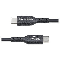 StarTech STARTECH.COM 30cm USB-A auf USB-C Ladekabel Laden & Synchronisieren 3A USB 2.0 TPE-Mantel Schwarzes USB Schnellladekabel – Ansicht 8