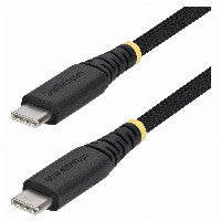 StarTech STARTECH.COM 15cm USB-C Ladekabel 60W 3A PD Geflochtenes Nylon-TPE Mantel Robustes USBC Laptop-Handy Ladekabel USB 2.0