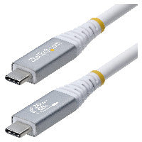 StarTech STARTECH.COM 3m USB4 Kabel 20Gbps USB-IF-zertifiziertes USB-C Kabel 60W 4K 120Hz DP2.1monitorkabel TPE-Mantel Weiss