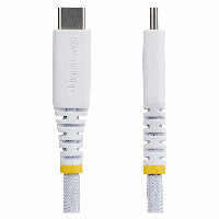StarTech STARTECH.COM 30cm USB-C Ladekabel 60W 3A PD Geflochtenes Nylon-TPE Mantel Robustes USBC Laptop-Handy Ladekabel Weiss – Ansicht 2