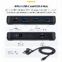 StarTech STARTECH.COM 4-Port USB-C und USB-A Hub 5Gbps Eigenstromversorgung 2-in-1 USB-C & USB-A Hostkabel 1x USB-C 3x USB-A 1x BC 1.2 – Ansicht 5