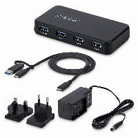 StarTech STARTECH.COM 4-Port USB-A Hub 5Gbps Eigenstromversorgung 2-in-1 USB-C & USB-A Hostkabel 1x BC 1.2 Ladeport inkl. 24W Netzadapter – Ansicht 3