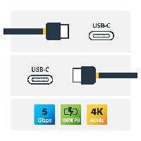 StarTech STARTECH.COM 2m USB-C Cable 5Gbit/s High Quality USB-C Cable USB 3.1/3.2 Gen 1 Type-C Cable 100W 5A PD DP Alt Mode – Ansicht 2