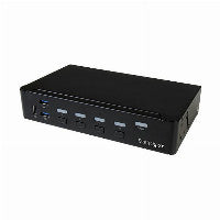STARTECH.COM 4 Port DisplayPort KVM Switch - DP KVM Umschalter mit USB 3.0 Hub - 4K 30Hz