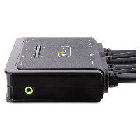 StarTech STARTECH.COM 2-Port Dual Monitor HDMI KVM Switch 4K 60Hz KVM mit 1,5m Integrierten Kabeln USB-A/HDMI/Audio HDMI KVM Switch – Ansicht 5