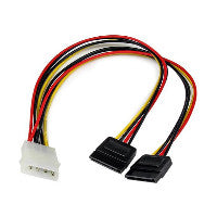 StarTech StarTech 12in LP4 to 2x SATA Power Y Cable Adapter
