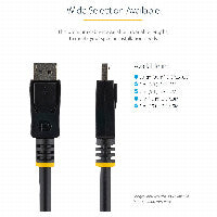 StarTech StarTech 0.5m Short DisplayPort 1.2 Cable with Latches M/M DisplayPort 4k – Ansicht 4