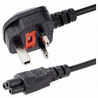 StarTech StarTech 1m Laptop Power Cord - 3 Slot for UK - BS-1363 to C5 Clover Leaf Power Cable Lead