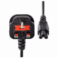 StarTech StarTech 1m Laptop Power Cord - 3 Slot for UK - BS-1363 to C5 Clover Leaf Power Cable Lead – Ansicht 2