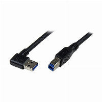 StarTech 1m Black SuperSpeed USB 3.0 Cable Right Angle A to B M/M