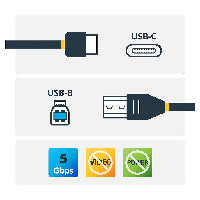 StarTech StarTech USB-C to USB-B Cable - M/M - 2 m 6 ft. - USB 3.0 – Ansicht 2