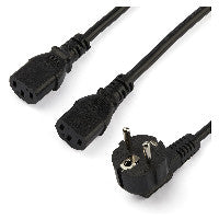 StarTech StarTech 2m C13 Power Cord - Schuko to 2x C13 - Y Splitter Power Cable
