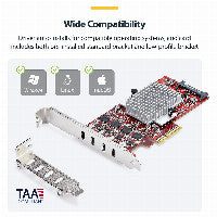 StarTech StarTech 4-Port USB Type-C PCIe Card, USB-C 10Gb, 4x Controllers, TAA – Ansicht 5