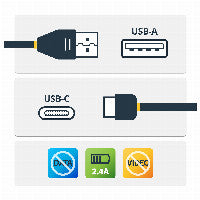 StarTech 1m USB-Datenblocker Kabel - USB-A auf C - Sicheres Ladekabel - USB-Kabel - USB (nur Strom) – Ansicht 2