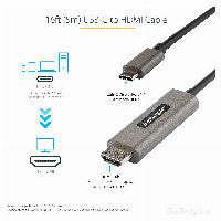 StarTech StarTech 5m USB-C auf HDMI Kabel 4K 60Hz mit HDR10 - Ultra HD USB-C auf Video Adapter Kabel - HDMI 2.0b Display Konverter – Ansicht 5
