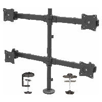 StarTech STARTECH.COM Quad Monitor Mount Articulating Clamp or Grommet Monitors up to 24in VESA 4