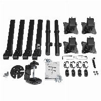 StarTech STARTECH.COM Quad Monitor Mount - Articulating - Clamp or Grommet Mount - Monitors up to 24in - VESA Mount - 4 Monitor Setup – Ansicht 3