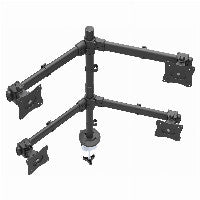 StarTech STARTECH.COM Quad Monitor Mount - Articulating - Clamp or Grommet Mount - Monitors up to 24in - VESA Mount - 4 Monitor Setup – Ansicht 5