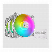 ASUS 120mm ASUS TUF GAMING TF120 ARGB Gehäuselüfter, 3er Set, white 120 mm, PWM