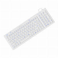 KeySonic KSK-6031INEL - Kompakte Hygienetastatur, Kabelgebunden USB-Anschluss, Beleuchtet, Silikon, Wasser und Staub geschützt IP68, DE Layout