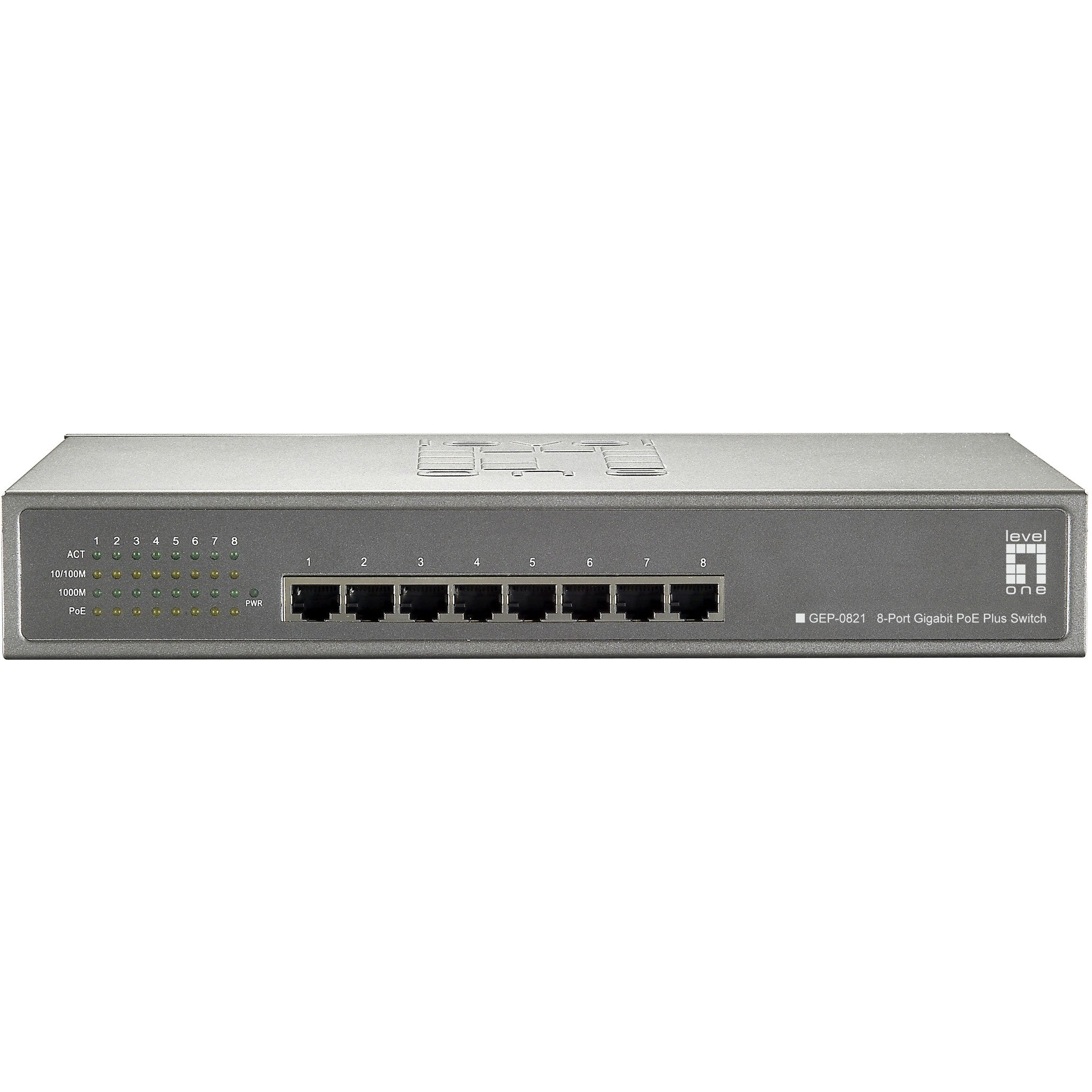 Switch 8x GE GEP-0821 123.2W 8xPoE+