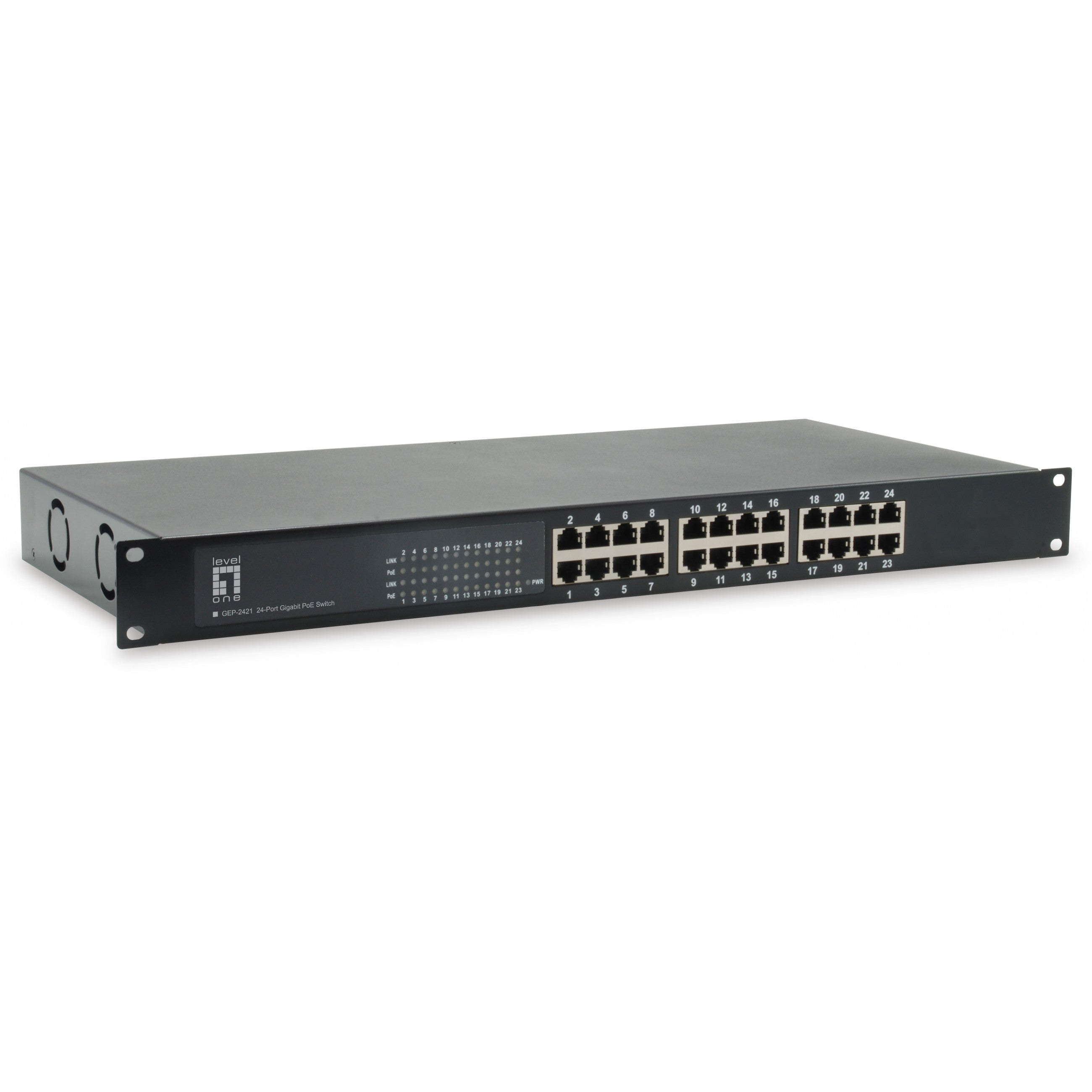 Switch 24x GE GEP-2421W150 19" 150W 24xPoE