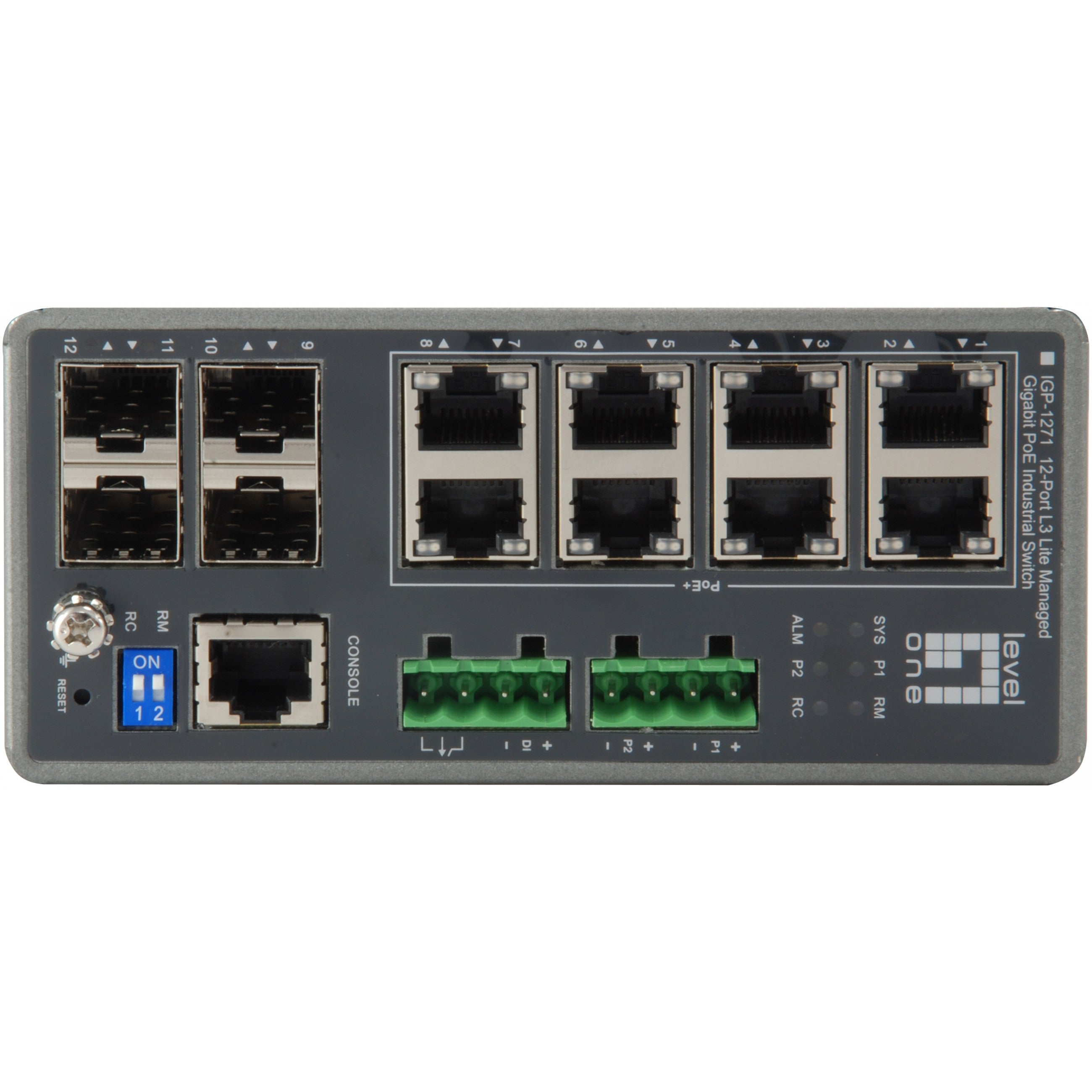 Switch 8x GE IGP-1271 4xGSFP 240W 8xPoE+