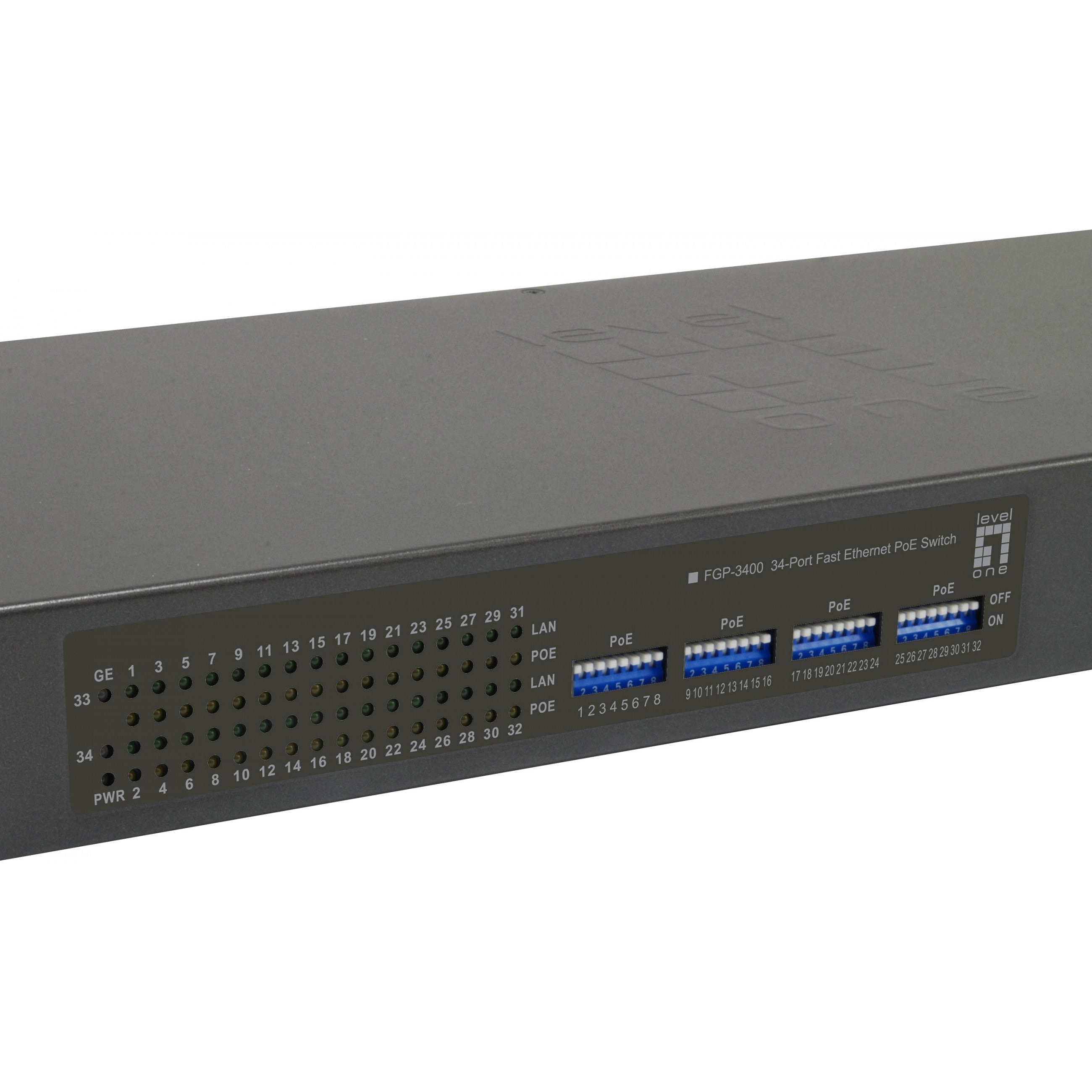 Switch 34x FE FGP-3400W760 2xGE 19" 760W 32xPoE