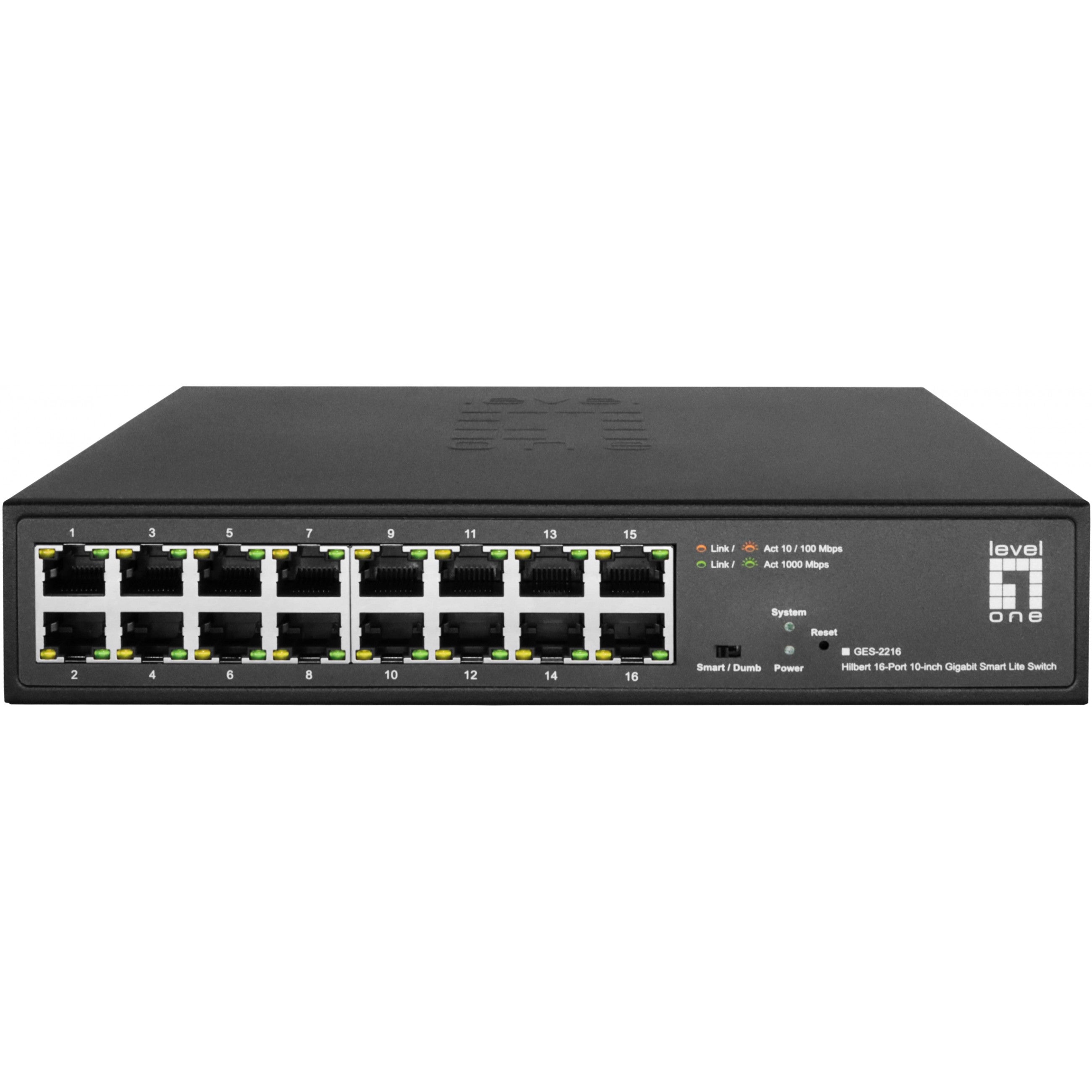 Switch 16x GE GES-2216 Hilbert 10"
