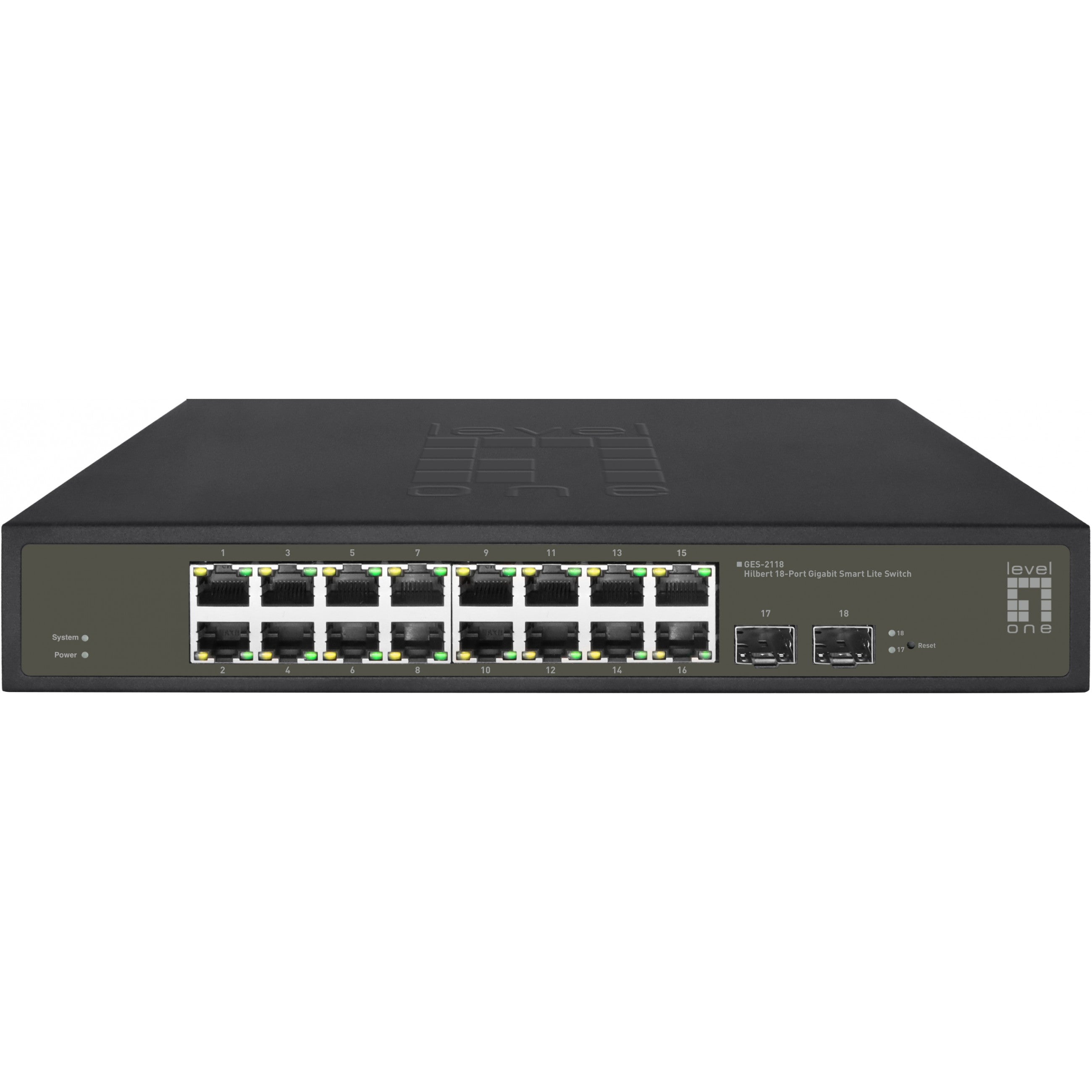 Switch 16x GE GES-2118 2xGSFP 19" Hilbert