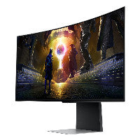 Samsung 86,4cm/34" (3440x1440) Samsung Odyssey G8 LS34DG850SUXEN 21:9 OLED 0,03ms 175Hz Micro-HDMI Mini-DisplayPort USB-C VESA Speaker Silver – Ansicht 4