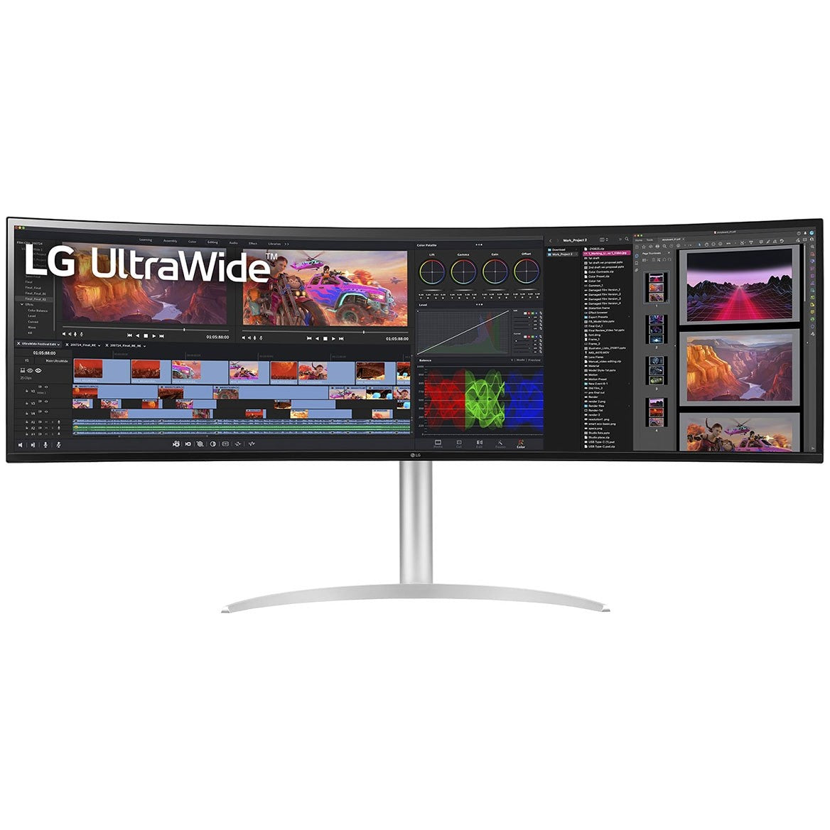LG 49" 49WQ95X-W UltraWide QHD HDMI DP USB IPS 32:9 weiß (Speditionsversand)