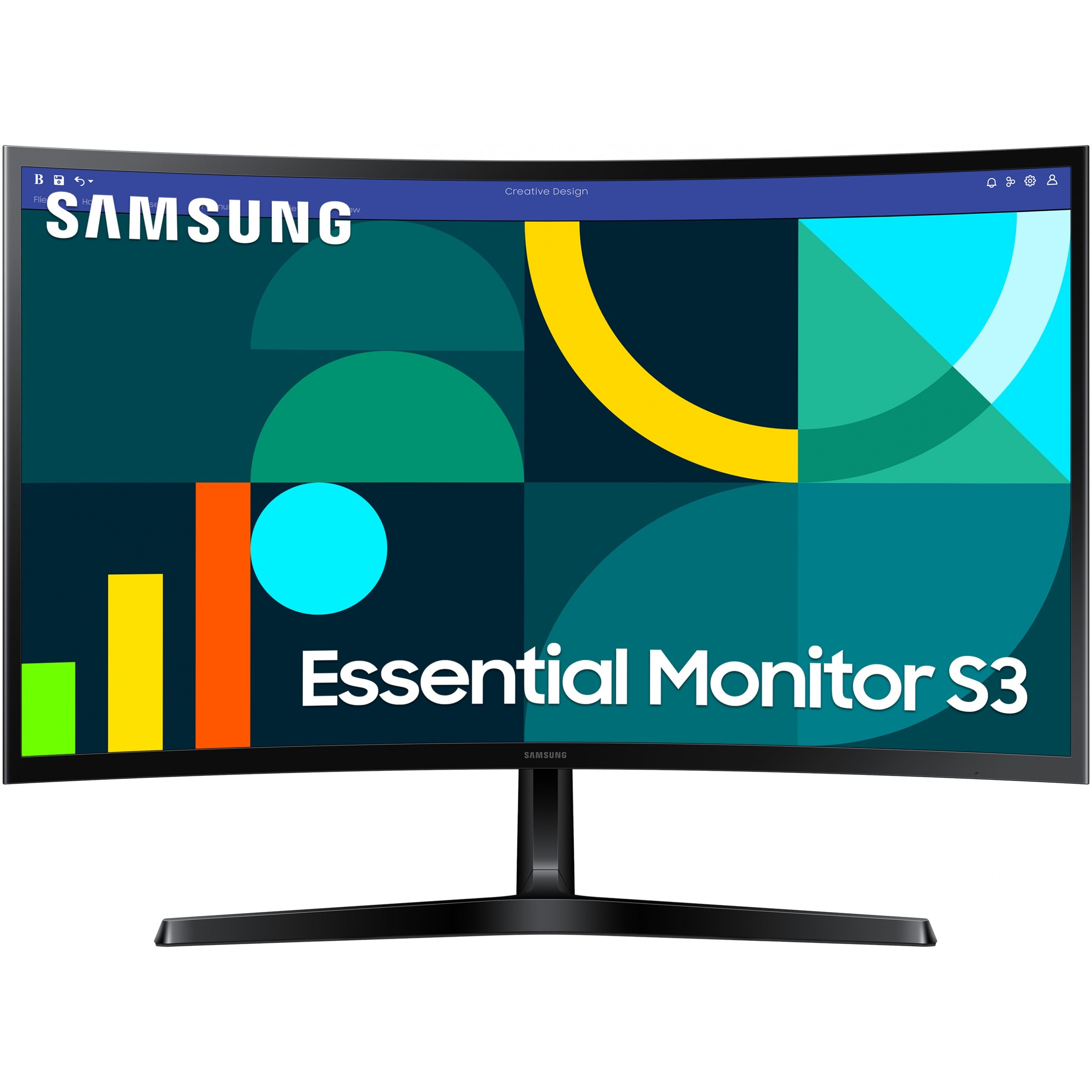 68.6cm/27" (1920x1080) Samsung S27D366GAU 16:9 FHD VA Curved 4ms 100Hz VGA HDMI Black