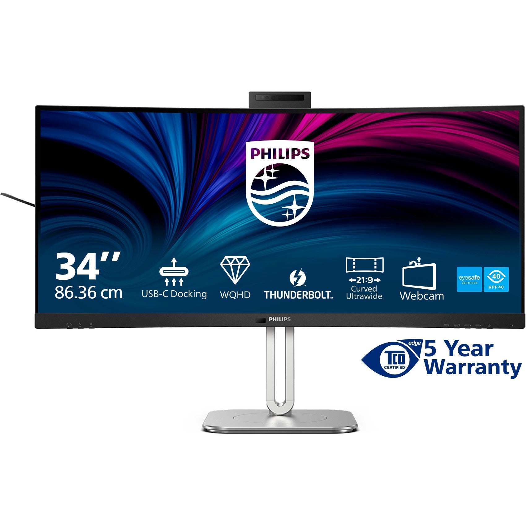 Philips 86.4cm (34.0") 34B2U6603CH 21:09 HDMI+DP+USB-C gray