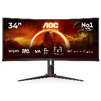 AOC 86.4cm (34") 21:09 2xHDMI+2xDP+USB Curved retail