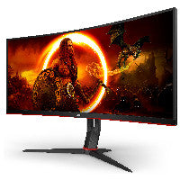 AOC 86.4cm (34") CU34G2XP/BK 21:09 2xHDMI+2xDP+USB Curved retail – Ansicht 3