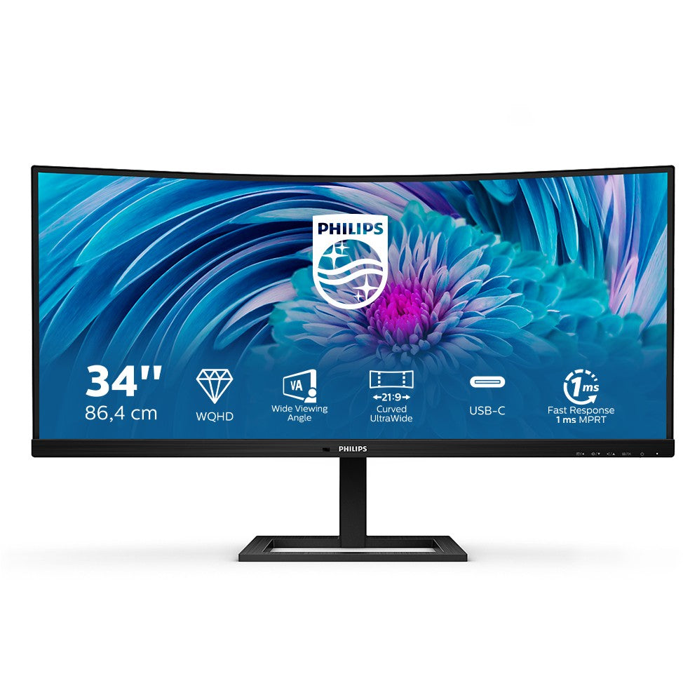 Philips 86.4cm (34.0") 346E2CUAE 21:09 HDMI+DP+USB-C VA