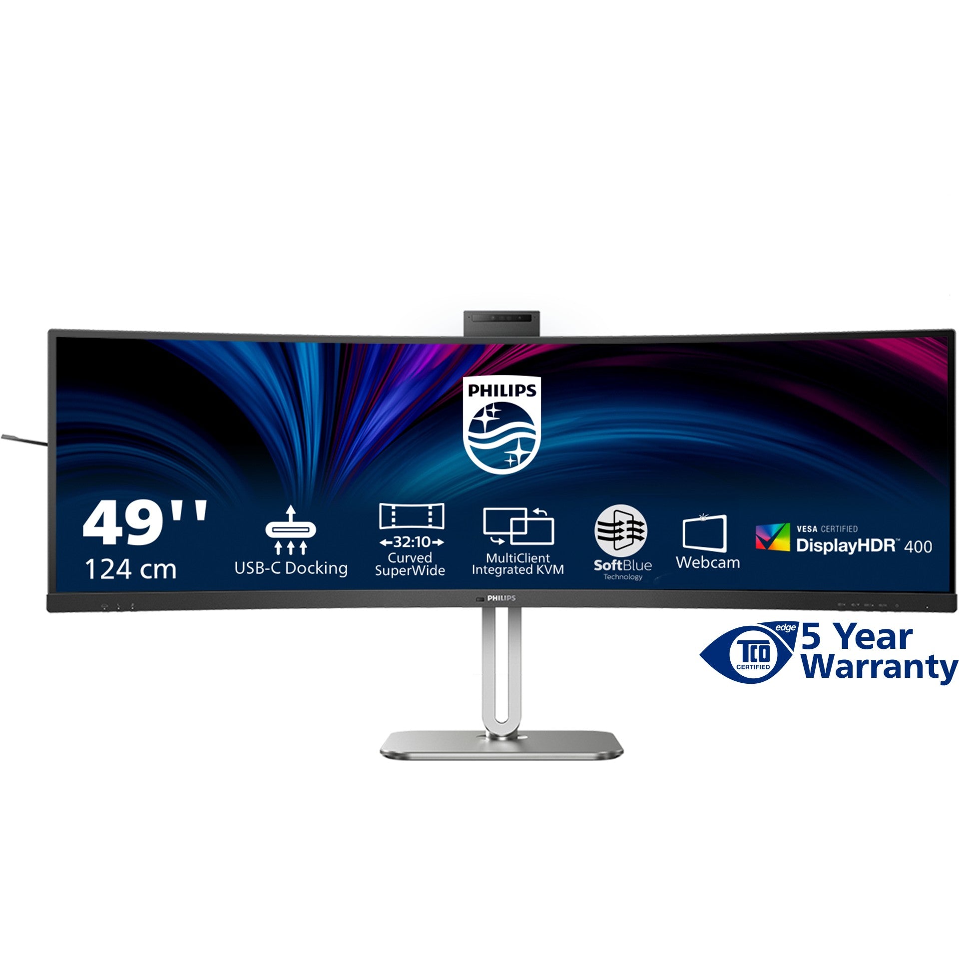 Philips 124.0cm(48.8") 49B2U6900CH 32:9 HDMI+DP+USB-C Curv. retail