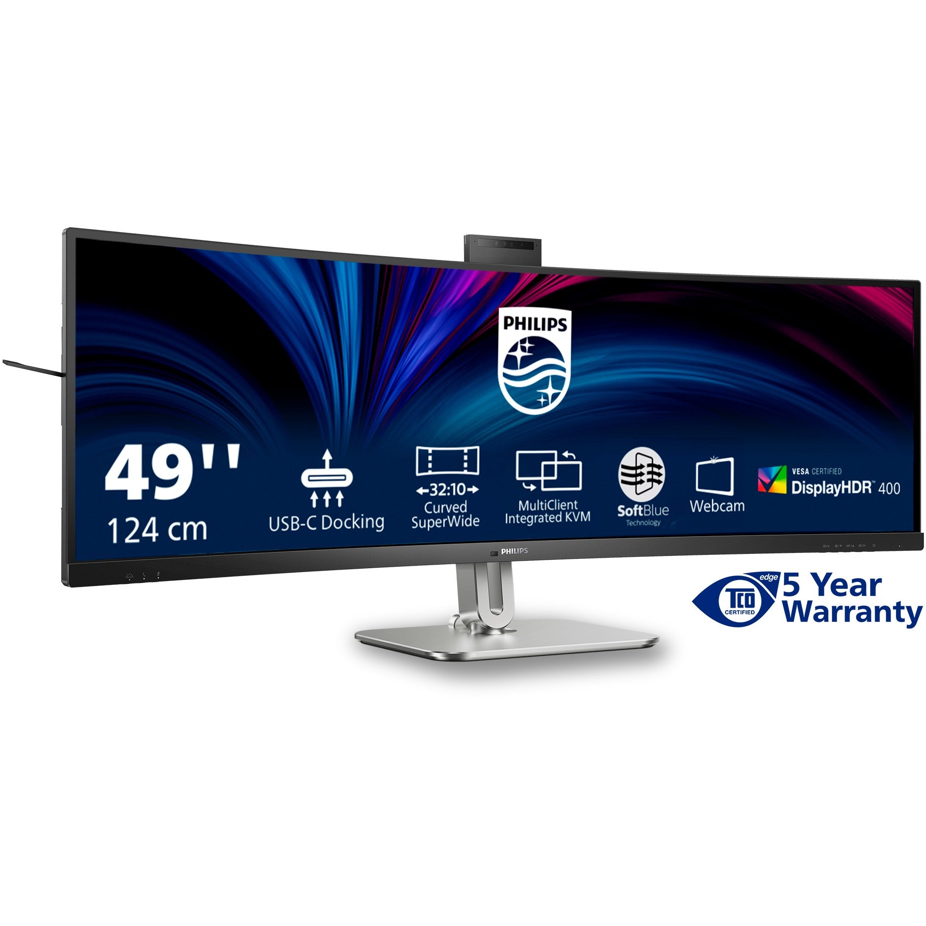Philips 124.0cm(48.8") 49B2U6900CH 32:9 HDMI+DP+USB-C Curv. retail