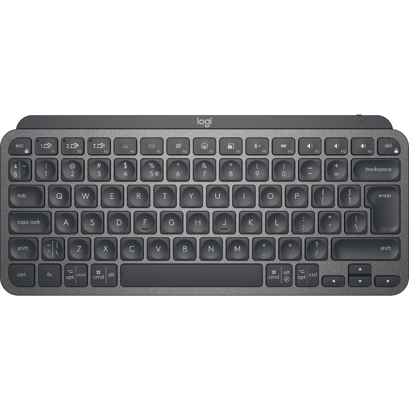 NL Logitech MX Keys Mini Wireless Keyboard Dark Grey USL