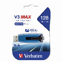 Verbatim STICK 128GB Verbatim 3.2 V3 Max Black/blue retail – Ansicht 5