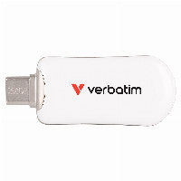 Verbatim STICK 256GB Plectra White USB-C Flash Drive